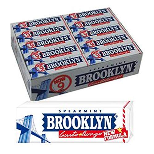 10 Pacchetti Gomme Da Masticare Brooklyn Spearmint Menta Bianche Chewing Gum