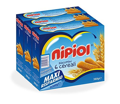 Nipiol Biscotto 6 Cereali 1,080Kg [Pacco Da 3X360G]