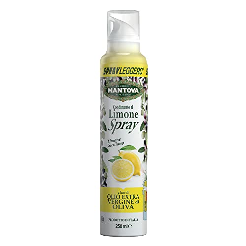 Limone Spray In Olio Extra Vergine Di Oliva 250Ml - Olio Spray Italiano – Sprayleggero – 100% Naturale,100% Leggero, 100% Facile - Con Lo Spray Rispar
