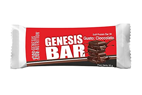 Genesis Bar Barretta 50G Ricoperta Cioccolato Fondente 20Pz Gusto Cioccolato