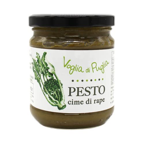 Voglia Di Puglia Pesto Cime Di Rapa Vegano In Olio Extravergine D'Oliva 190G