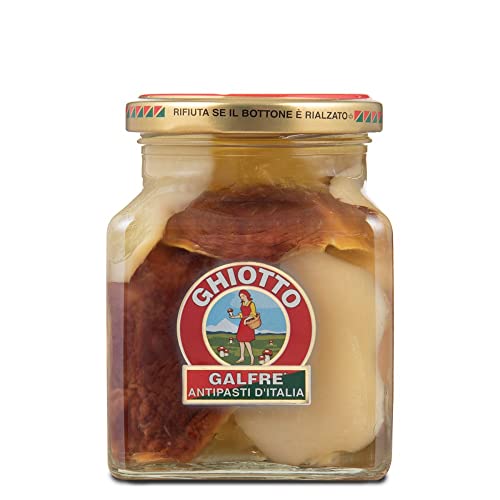 Ghiotto, Galfré Antipasti D'Italia, Funghi Porcini Tagliati Sott'Olio, Ideali Per Aperitivi, Antipasti O Contorni, Formato Da 290G