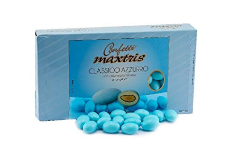 Confetti Maxtris, Classico Azzurro, Cioccolato, 1000 Grammo