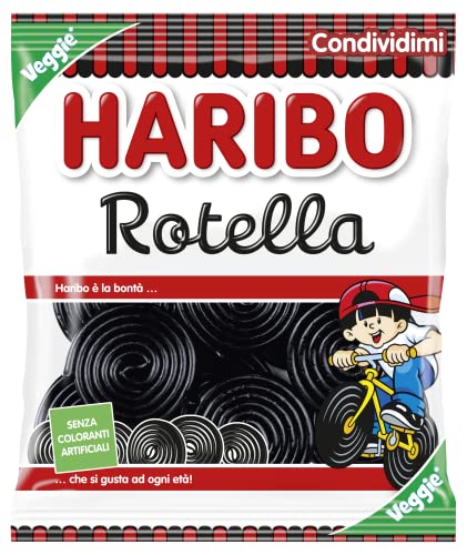 Haribo Rotella, Caramelle Gommose, Gusto Liquirizia, Ideali Per Feste E Dolci Momenti Di Relax - 175Gr