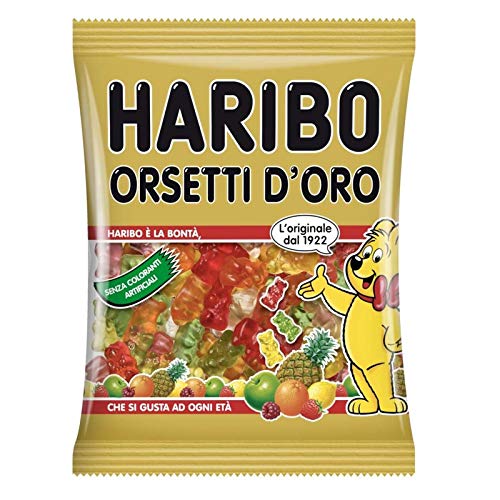 5 X Caramelle Orsetti D'Oro Haribo Gommosa Morbida Gusti Frutta Blister 175 Gr