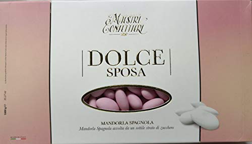1Kg Confetti Prisco Dolce Sposa Gold Confetto Rosa Con Mandorla 35 Spagnola