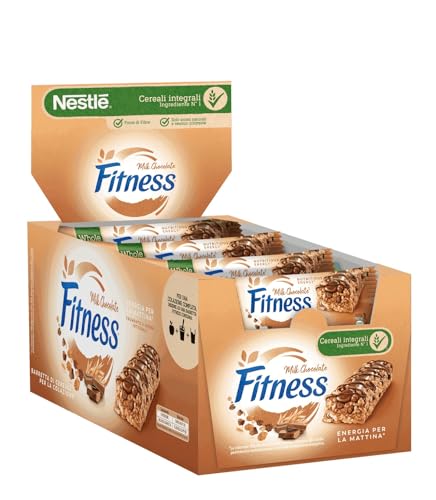 Fitness Chocolate Barrette Di Cereali Integrali Con Cioccolato Al Latte, 24 Pezzi Da 22.5 G (540 G)