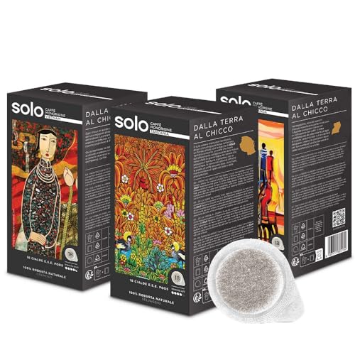 Solo - Caffè Monorigine Kit Degustazione, Cialde E.S.E. 44Mm, Compostabili, Monodose, 3 Confezioni Da 18 Pezzi, 54 Cialde In Totale