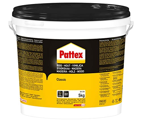 Pattex Vinilica Classic, Colla Per Legno Resistente, Adesivo Acetovinilico Ideale Per Montaggi, Assemblaggi, Impiallacciature E Laminature Su Legno, C