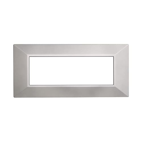 Placche Piramide Colori Assortiti Compatibili Serie Axolute 3-4-6 Moduli Ettroit (6 Moduli, Silver)
