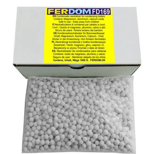 Ferdom Fd169 1Kg. Neutralizzatore Di Condensa Per Vari Tipi Di Caldaie A Condensazione. Protegge Il Sistema Delle Acque Reflue E L'Ambiente Acquatico.