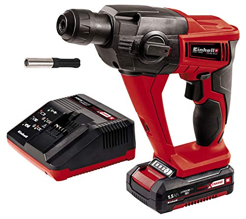Einhell Te-Hd 18 Li Kit Tassellatore, 18 V, Nero, Rosso, Con Batteria Da 1,5Ah E Caricabatteria