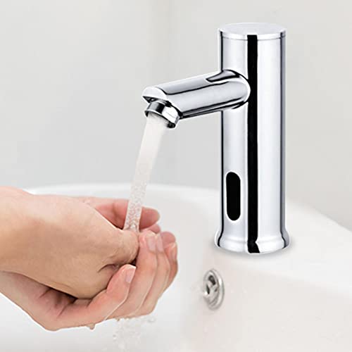 Modonghua, Rubinetto Per Lavabo Con Sensore Automatico, Rubinetto Per Lavabo Con Acqua Fredda Alimentato A Batteria Per Cucina E Bagno