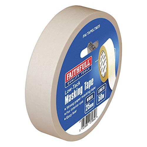 Faithfull Low Tack Masking Tape 25Mm X 50M