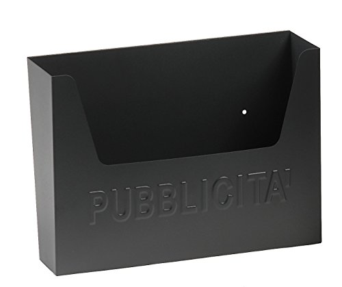 Cassetta Portapubblicita' Con Tetto. In Lamiera Zincata E Verniciata Nero Lucido.