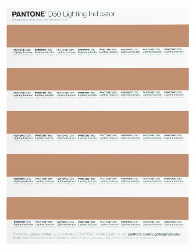 Pantone Lnds-1Pk-D50 Lighting Indicator Adesivi D50, Multicolore
