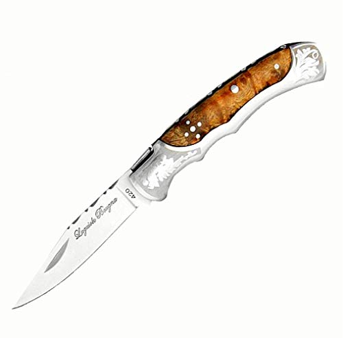 Burl Wood 4145 - Coltellino Tascabile Realizzato A Mano Con Legno Burlrose
