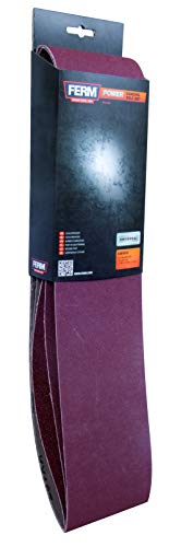 Ferm Nastri Abrasivi 915X100 Mm (3 Pezzi) 1X G60, 1X G100, 1X G150 - Per Levigatrice A Nastro