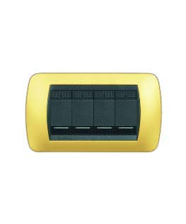 Living Int Placca 4 Posti Oro Satinato L4804Os