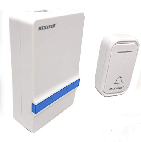 Vetrineinrete® Campanello Wireless A Batterie Wifi Doorbell 38 Melodie Raggio 80 M Senza Fili Volume Regolabile Indicatore Led Camp-02 D90