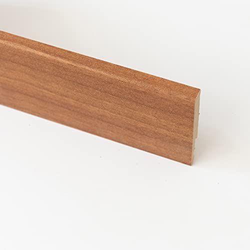 5 Pz Di Battiscopa In Mdf Noce Tanganika Mm.14X80X240