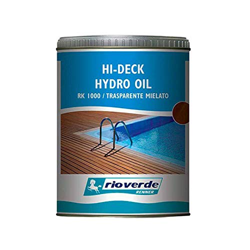 Renner Rioverde Hi - Deck Hydro Oil Per Decking Rk 1000 Da 0,75Lt Olio Trasparente Mielato