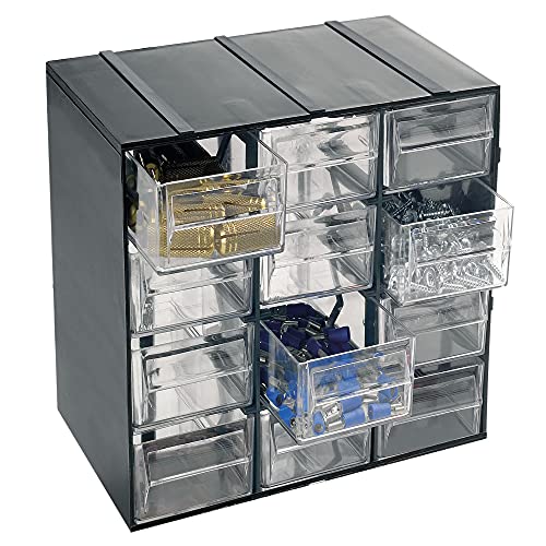 Art Plast Hobby12/1 Cassettiera, Nero, 190 X 142 X 228 Mm