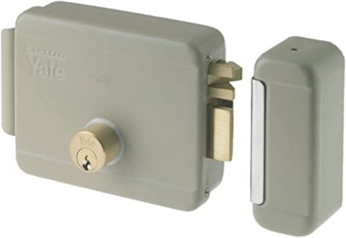 Yale Serratura Elettrica Da Applicare Per Cancelli Y68000402 Mano Sinistra, Acciaio Verniciato, Basso Voltaggio, Entrata 40 Mm