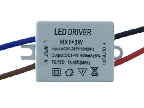 Led Driver Cc 600Ma 3V-4V Dc 1X3W Trasformatore Alimentatore Corrente Costante 3W
