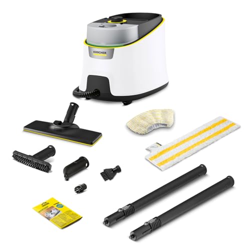 Kärcher Sc 4 Deluxe Easyfix Pulitore A Vapore Versione Bianca, 4 Bar, Area Di Lavoro: 130 M², Serbatoio: 0,5 L + 1,3 L, Incl. Kit Per La Pulizia Dei P