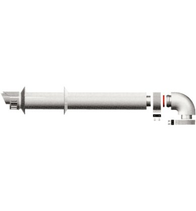Ariston Thermo 3318073 Kit Scarico 60/100 L1000 Condensa, Bianco