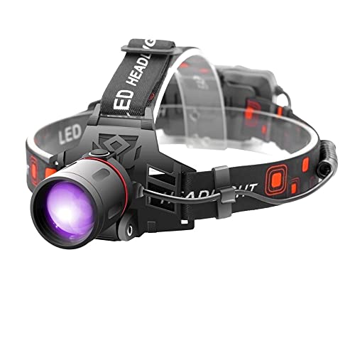 Lampada Frontale Uv, Weslite Lampada Frontale Luce Nera Lampada Da Testa Led Ricaricabile Viola Ultravioletta 395Nm Lampada Frontale Con Torcia Uv Zoo