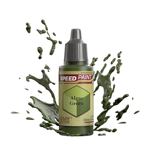 The Army Painter Speedpaint Algae Green 2.0, Acrilico Singolo Vernice 18Ml Una Soluzione Di Pittura A Strato Per Miniature Da Tavolo Fantasy Come Figu