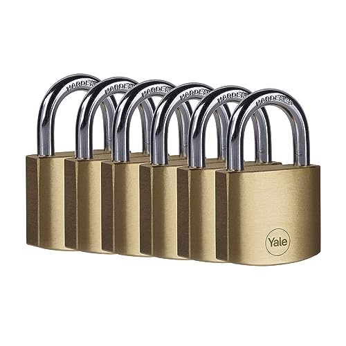 Yale Y110B/40/122/6 Yale-Y110B/40/122/6 Standard Security 40 Mm Ottone, Set Di 6 Lucchetti, 6 Pezzi