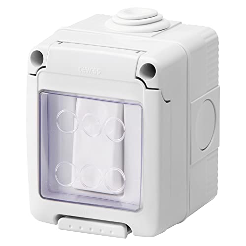 Gewiss Contenitore Completo Apparecchi System Stagno, Con Deviatore Unipolare 16Ax, Ip55, Grigio Ral 7035