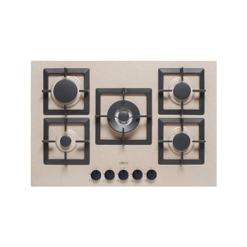 Elleci Piano Cottura Pgsp75151Cs A Gas 5 Fuochi 75 Cm Colore Avena