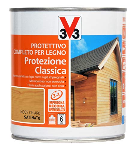 V33 Protettivo Completo Per Legno A Solvente 6 Anni Protezione Classica