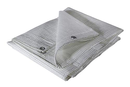 Verdelook Telo Occhiellato Con Retinatura In Polietilene, 3X2 M, Grammatura 150 G/M², Trasparente, Multiuso, Per Copertura E Stoccaggio Merce