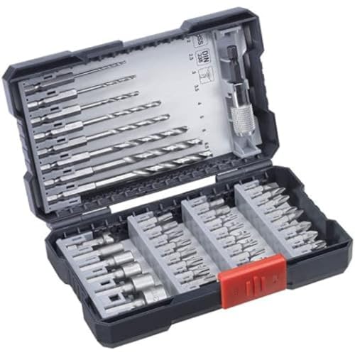 Kwb By Einhell - Set Di 39 Punte Per Trapano, 39 Pezzi, Accessori Per Utensili (Punte E Punte Da 39 Pezzi, Adatto Per Tutti Gli Avvitatori Con Attacco