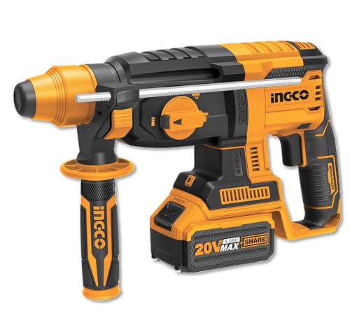 Martello Demolitore Batteria Al Litio 20V 4Ah X 2 - Ingco Crhli2201
