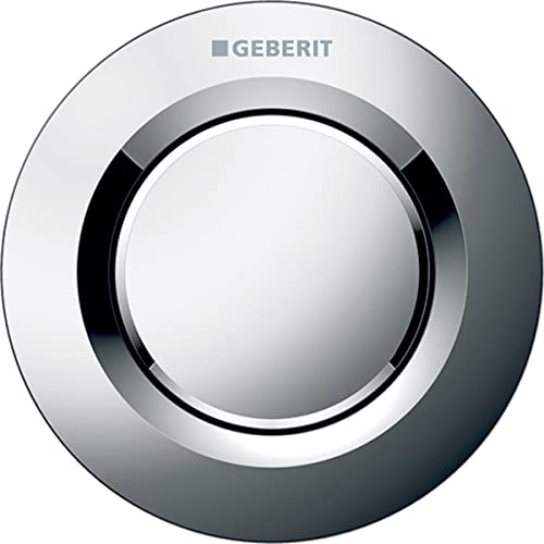 Geberit 116,041.21,1-Pulsante Pneumatico A Distanza 01, A Muro, Per Scarico Wc Semplice, Per Sigma 8 Cm, Colore: Cromo Lucido