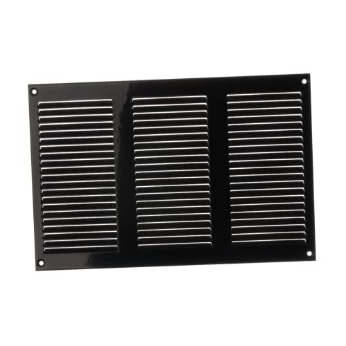 300X200Mm Griglia Di Ventilazione Con Zanzariera - Griglie D'Aerazione In Metallo - Acciaio, Nera