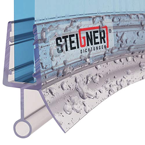 Steigner Guarnizione Doccia, 40Cm, Per Spessore Vetro 3,5/4/ 5 Mm, Guarnizione Semicircolare In Pvc, Uk18