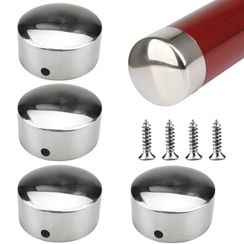 Tappi Di Estremità Del Corrimano, Ultra-Sottile 0.4Mm, Per 45Mm Handrail Round Handrail End Cap (2 Paia), Con 4 Viti In Acciaio Inossidabile