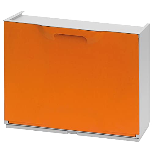 Art Plast U50/1A Scarpiera In Plastica, Arancione/Bianco
