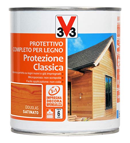 V33 Protettivo Completo Per Legno A Solvente 6 Anni Protezione Classica