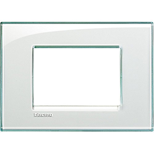 Bticino Livinglight Placca, 3 Moduli, Forma Rettangolare, Multicolore (Acquamarina)
