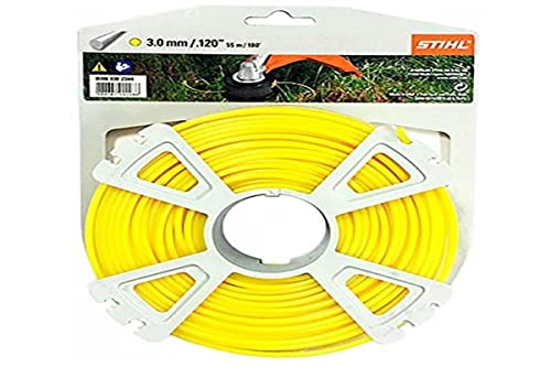 Stihl 00009302344 - Linea Di Falciatura Rotonda, Diametro 3 Mm X 53 M, Colore: Giallo