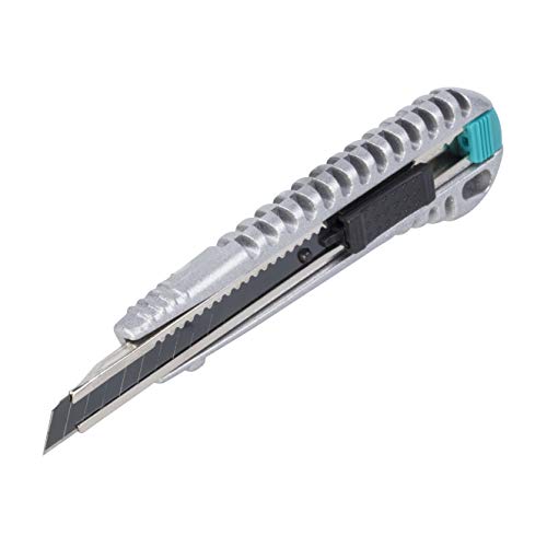 Wolfcraft Cutter Con Lama A Spezzare In Metallo Da 9 Mm, Lama Nera "Profi-Sharp" I 4305000 I Per Tagli Di Precisione Su Cartoni, Pellicole E Carta