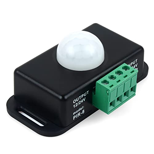 Vipmoon Interruttore Con Sensore Di Movimento, Sensore Di Movimento Pir Dc12 24V Per Luce, Interruttore Della Luce Con Sensore Di Movimento Per Lampad
